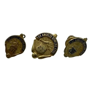 Los Angeles Bowling Association Pins 3 Vintage - Picture 1 of 5