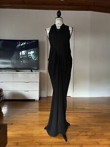 Rick Owens Black Anthem SS11 Full Length Gown 42 LG Pre-Owned Maxi Dress