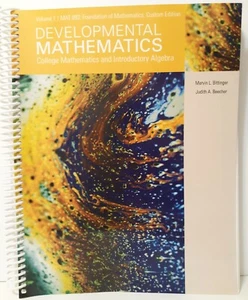 Developmental Mathematics Vol 1 MAT 093 Algebra Marvin Bittinger Judith Beecher - Picture 1 of 2