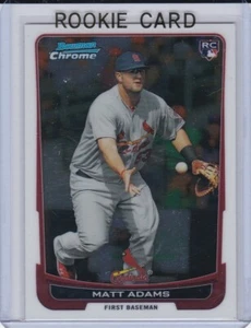 MATT ADAMS ROOKIE CARD St. Louis Cardinals Baseball BOWMAN CHROME RC RC MINT! - Picture 1 of 2