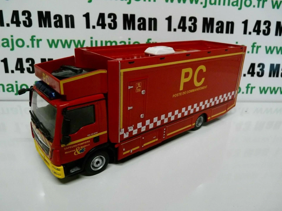 CPF55 Camion 1/43 Hachette IXO Pompiers : MAN TGL 12.250 poste commandement - Immagine 1 di 1