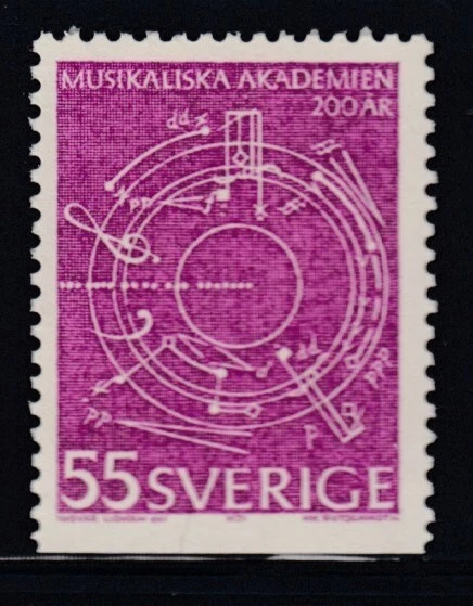 Sello de la Academia de Música de Suecia MNH Foto 1 de 1
