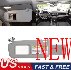 Driver Left Side Gray Sun Visor Fit For 2006-2012 Toyota RAV4 74320-42501-B2 US - Picture 1 of 14
