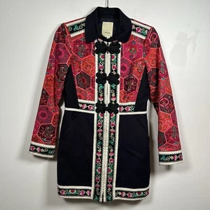 Anthropologie Elevenses Satsuma Embroidered Patchwork Jacket Size 2 Rare - Picture 1 of 14