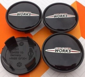 54MM MINI COOPER JCW Rims WHEEL CENTER CAPS BADGE EMBLEM JOHN COOPER WORKS - Foto 1 di 9