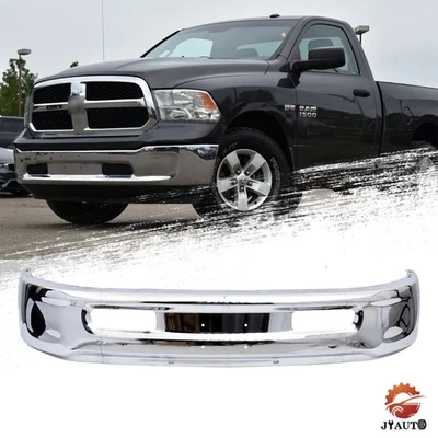 Chrome Steel Front Bumper Face Bar For 2013-2018 Dodge Ram 1500 19-24 Classic Foto 1 de 4
