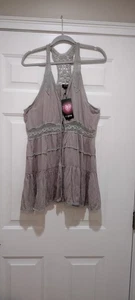 NWT Engine Boho Hippie Tunic Lace Top Size Large - Picture 1 of 7