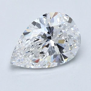 Pear Cut 1.27 CT Certificate GIA Natural Mined Diamond Loose D color VS1 clarity - Picture 1 of 2