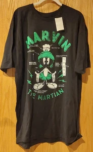 NWT Men's Looney Tunes Marvin the Martian Distressed T-Shirt size XXL -5283 - Picture 1 of 4