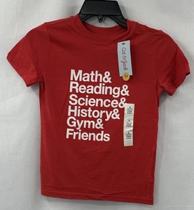 Cat & Jack Unisex S 6-7 Red T-Shirt New NWT - Picture 1 of 3