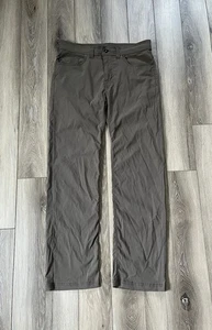 prAna Brion Pants Mens Size 33x32 Brown/Tan Slim Fit Hiking Trail Performance - Picture 1 of 7