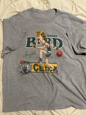 Camiseta Gris Larry Bird Salem Ropa Deportiva XX Grande Puntada Única Celtics Foto 1 de 4