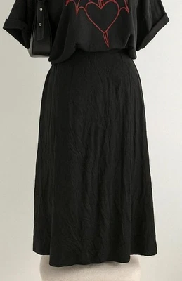 Maxi Falda Evans Negra Talla 26 | Minimalista, Oficina, Informal, Elástica Esencial Foto 1 de 4