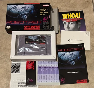Robotrek 完整带盒 状况完好 带手册和海报 超级任天堂 SNES — 第 1/4 张图片
