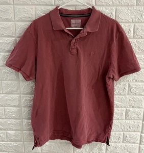 Camisa polo American Eagle para hombre talla grande rosa desteñido manga corta súper suave - Imagen 1 de 5