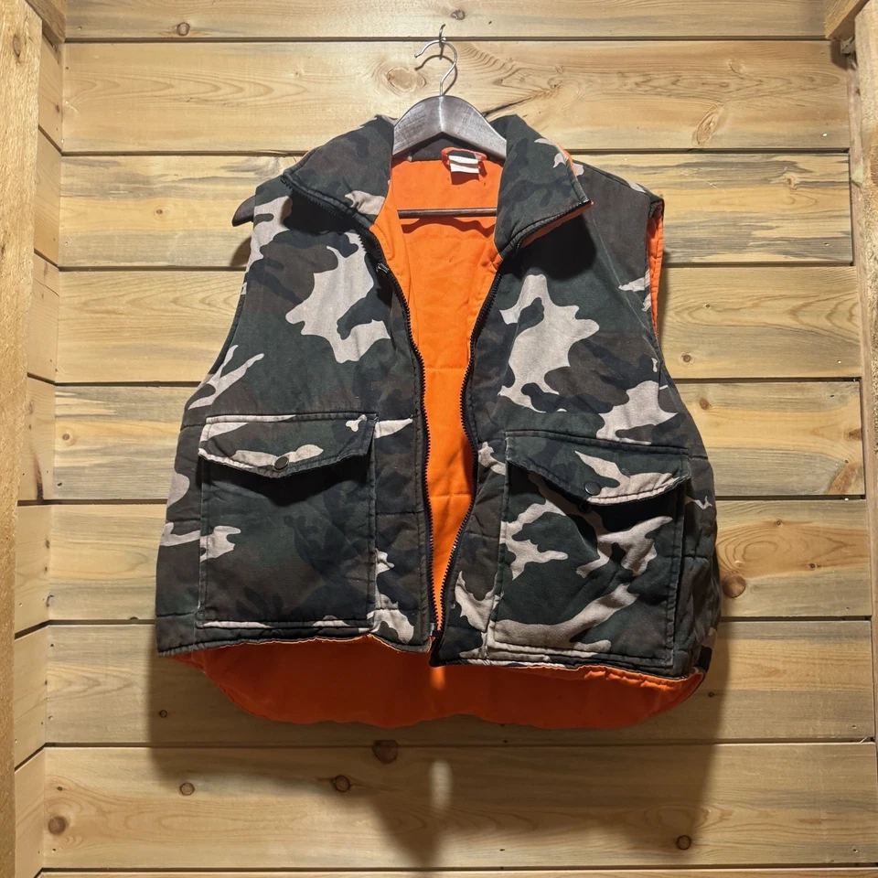 Chaleco de Caza Camuflado De Colección Reversible a Naranja Para Hombre Talla Grande Foto 1 de 4