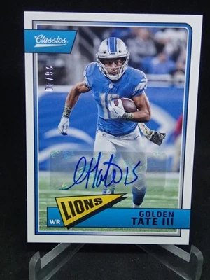 GOLDEN TATE III 2018 Panini Classics Auto #26/40 Detroit Lions - Image 1 of 2