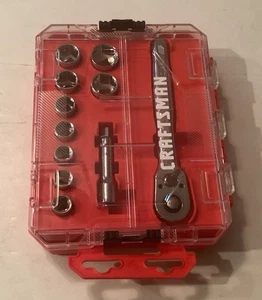 Juego de mecánica de trinquete Craftsman 11 piezas, métrico, perfil bajo, accionamiento de 3/8 pulgadas NUEVO - Imagen 1 de 3