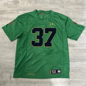 Notre Dame Green #7 Arnold Football Jersey Men’s Large God & Country Stitched VG - Picture 1 of 11