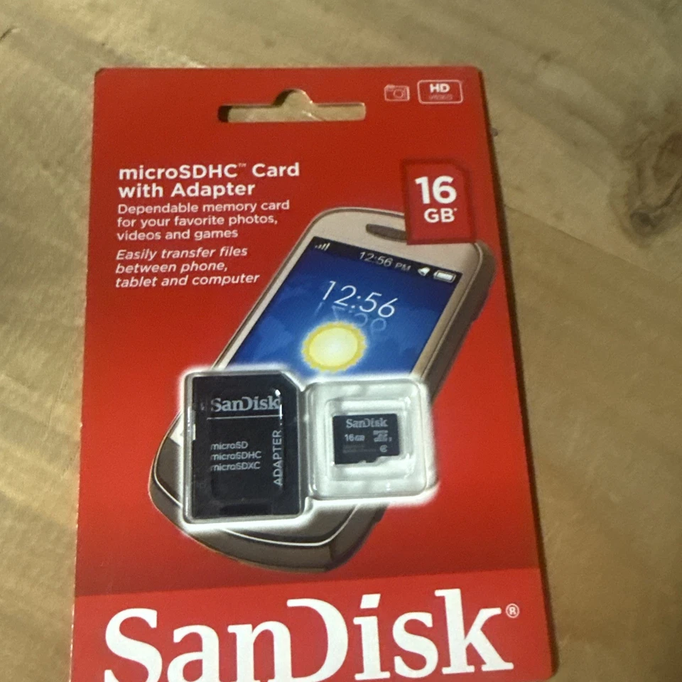 SanDisk 16 GB SD Card Micro SDHC Card With Adapter  - Image 1 of 1