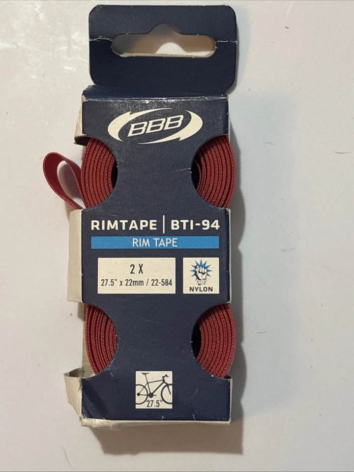 rim tape bbb bti-94 2x 27.5”x22mm/22-584 red - Image 1 of 1
