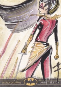 DC COMICS Batman: The Legend Sketch Card by Sara Richards of Katana