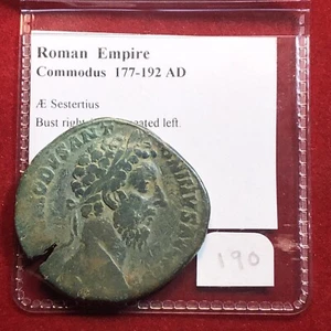 Ancient Rome AE Sestertius Commodus 177-192 A.D.lovely Green Patina - Picture 1 of 8