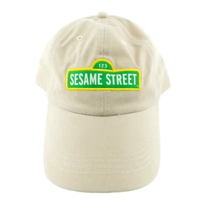 SESAME STREET Beige Logo Sign Baseball Cap Size TODDLER NWT Hat - Picture 1 of 2
