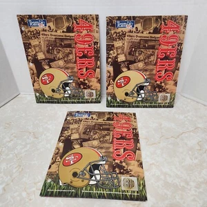 3 carpetas escolares vintage retro NFL San Francisco 49ers Niners cartera 1992 - Imagen 1 de 13