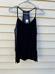 Gap Womens Tank Top Racerback Cami Velour Velvet Blue Size S - Picture 1 of 2