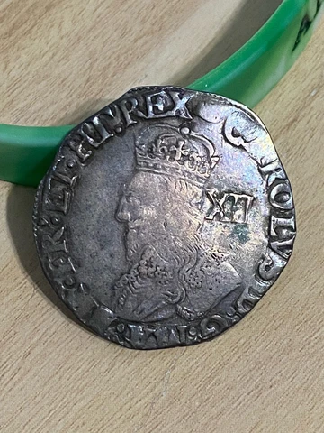 Charles I Shilling Great Britain England Silver Coin. Tower Mint Cover