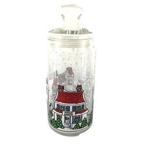VTG Dunkin Donuts Holiday Jar 1992 Collectible Ginger Jar Food & Candy Storage - Picture 1 of 6
