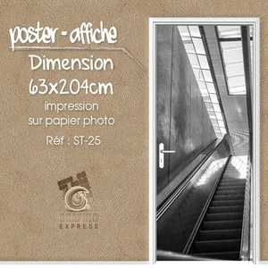 Póster Puerta Decoración Trampantojo - Escalera Mecánica-ST-25- 4 Dimensiones - Foto 1 di 6