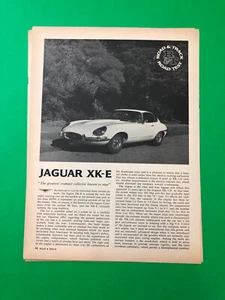 1964 JAGUAR XK-E XK E ORIGINAL VINTAGE PRINT AD ADVERTISEMENT PRINTED ROAD TEST - Picture 1 of 3