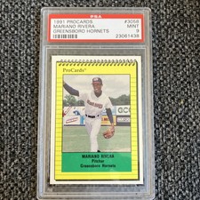 1991 PROCARDS BASEBALL #3058 MARIANO RIVERA XRC GREENSBORO PSA 9 MINT ROOKIE