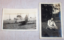1922 Biplane Airplane near Lee's Summit Missouri  Inez Cunningham Original Photo
