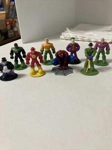 DC Super Heroes Cake Toppers Mini PVC Figures 2" Penguin Joker Spider-Man Lot 8 - Picture 1 of 4