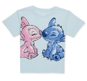 Lilo & Stitch Angel Love Girls Graphic Short Sleeve T-Shirt - Size 7-8 - Picture 1 of 1