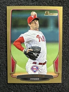 Cole Hamels #135 2013 Bowman Gold cantidad Philadelphia Phillies - Imagen 1 de 3
