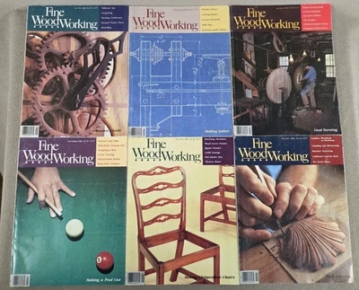 1986 Fine Woodworking Magazine Issues 56-61 Complete Year 6 Issues Foto 1 de 4