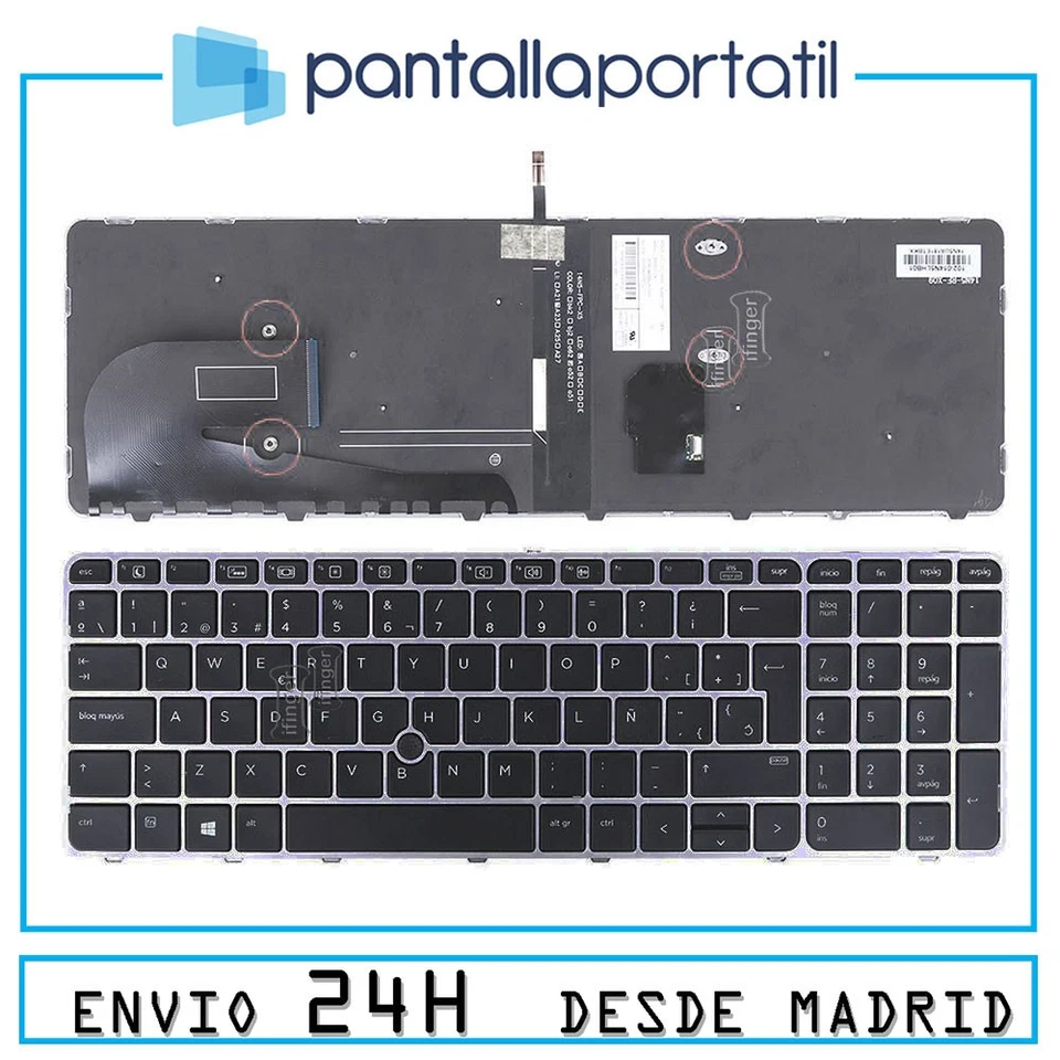 Teclado Español Para Portátil Hp Elitebook 755 850 G3 G4 Zbook 15u G3 G4 Backlit - Imagen 1 de 1
