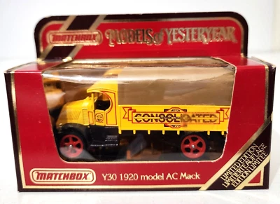 Matchbox Models of Yesteryear Y30 1920 Model AC Mack Consolidated (Vintage New) - Image 1 of 3
