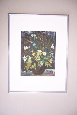 Gemälde "Blumenstrauß", Öl auf Karton,  Alla Sarkissian - Bild 1 von 3