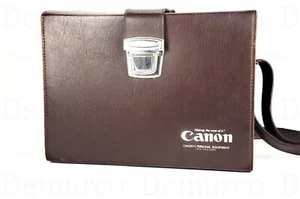 Vintage Retro Canon Brown Hard Case with Green Velvet Lining Shoulder bag #2 - Picture 1 of 7