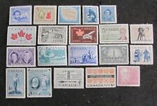 CANADA STAMPS SERIE OF 20 STAMPS MNH F/G 1950-1960.(2A)