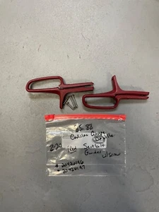 🔥 85 - 88 Cadillac Coupe Deville RED Seatbelt Guides set with screws OEM - Picture 1 of 5