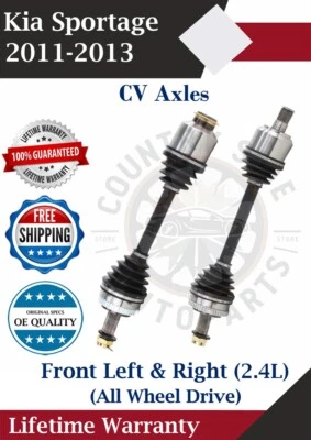 Новые оригинальные передние оси CV для 2011-2013 Kia Sportage 2,4 л 4X4 пожизненная гарантия - Изображение 1 из 4
