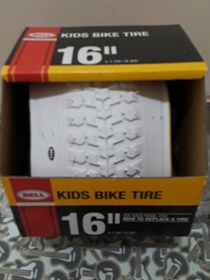 Bell 7091033 Kids White Bike Tire 16" x 1.75 - 2.25" BRAND NEW - Image 1 of 4