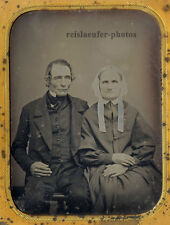 1/2 Platte Daguerreotypie. Älteres Ehepaar um 1850