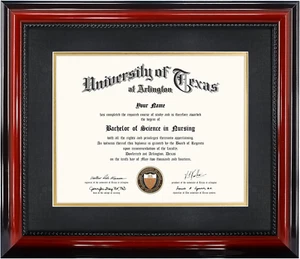 11X14 Diploma Degree Frame with Mat or Display 15X18 Certificates without Mat,So - Picture 1 of 22